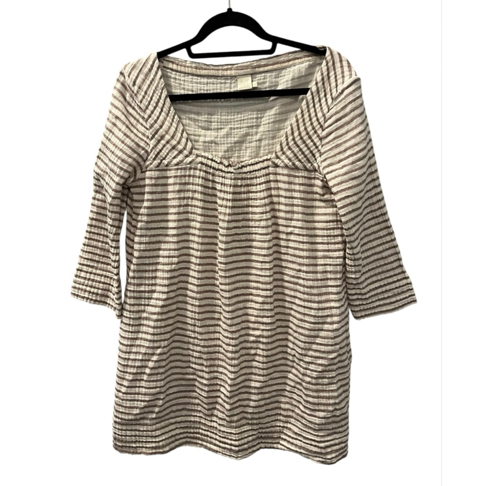Malia Mills Kalola Size 4 Bathing Suit Coverup Striped Tunic Dress Lightweight
